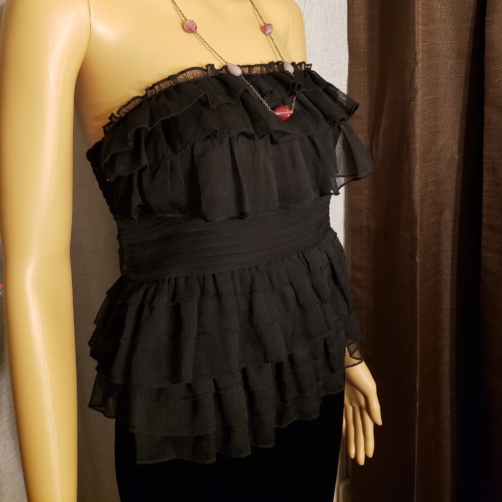 Y2K Papaya Vintage Black Crop Top
